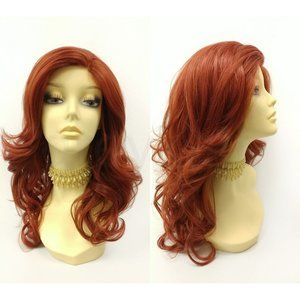 Red Long Wavy Lace Front Heat Safe Wig